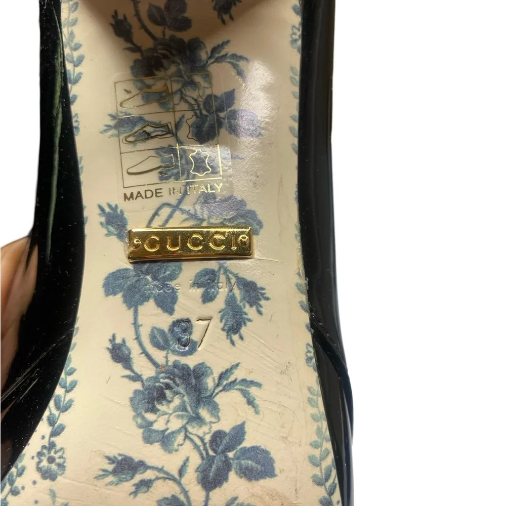 VERNICE MARMONT PUMP BLACK  PATENT  GG LOGO - Picture 7 of 11